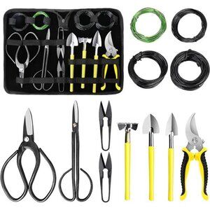 Bonsai Tools Set 13 Pcs High Carbon Steel Succulent Gardening Trimming Tools Set